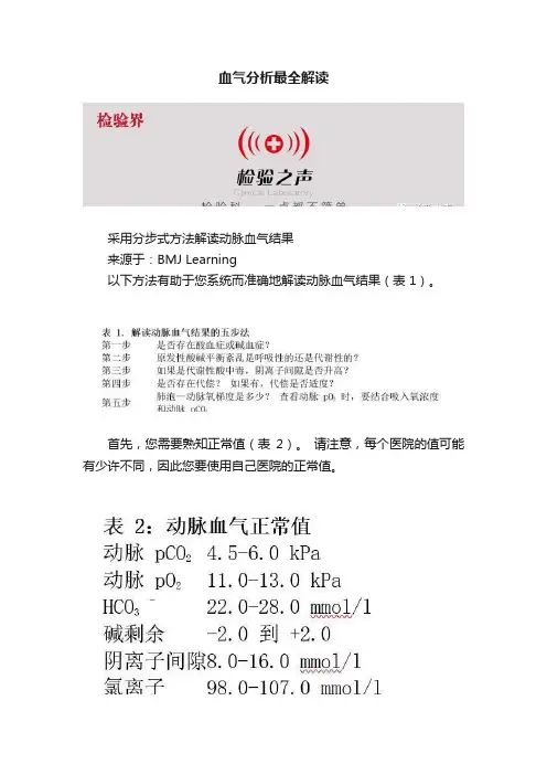 血气分析最全解读