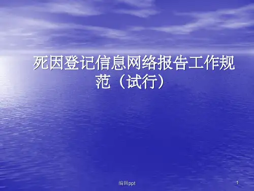 死亡登记报告信息管理规范(1)