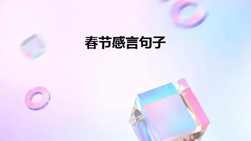春节感言句子PPT
