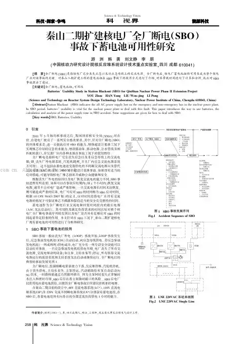 秦山二期扩建核电厂全厂断电 (SBO)事故下蓄电池可用性研究