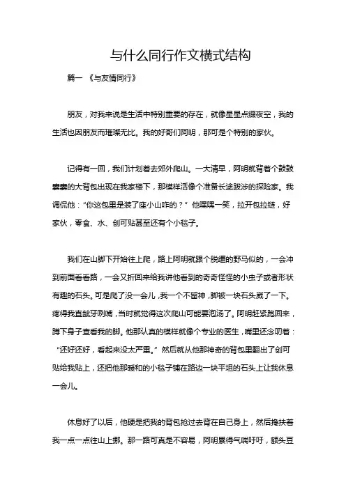 与什么同行作文横式结构