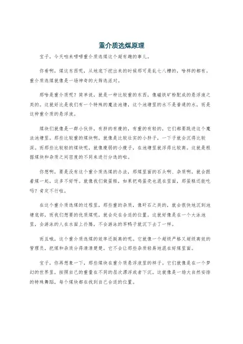 重介质选煤原理