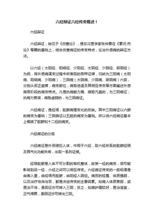 六经辩证六经传变概述！