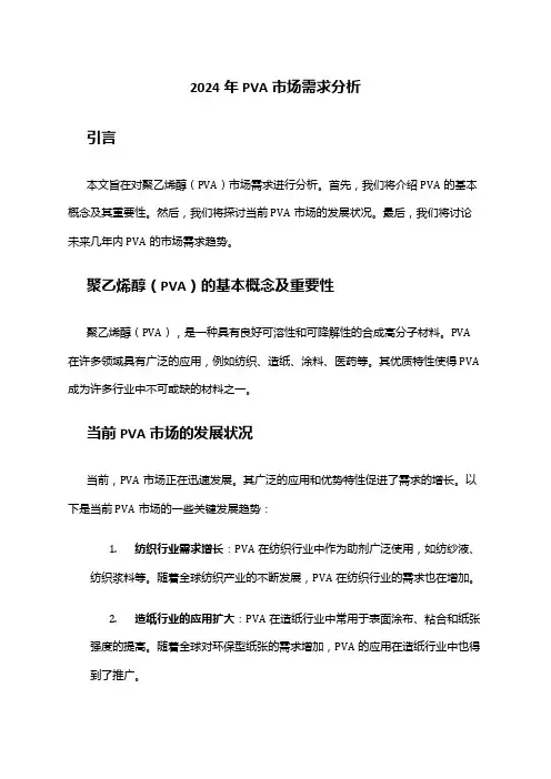 2024年PVA市场需求分析