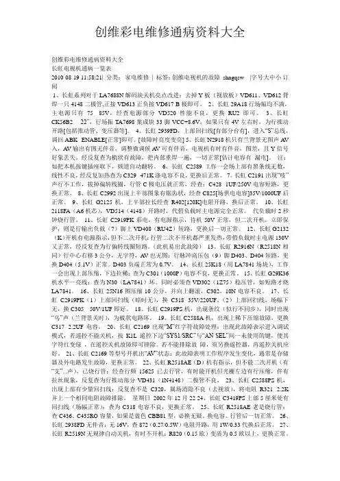 创维彩电维修通病资料大全Microsoft Word 文档