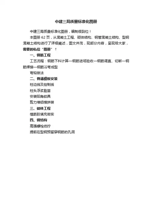 中建三局质量标准化图册