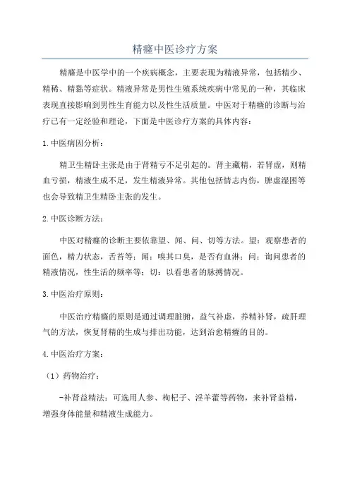 精癃中医诊疗方案