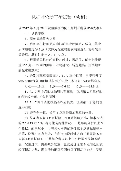 风机叶轮动平衡试验实例