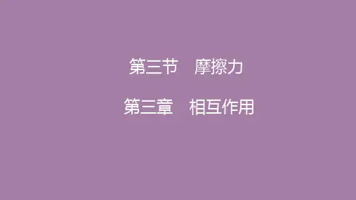 高中物理课件  摩擦力