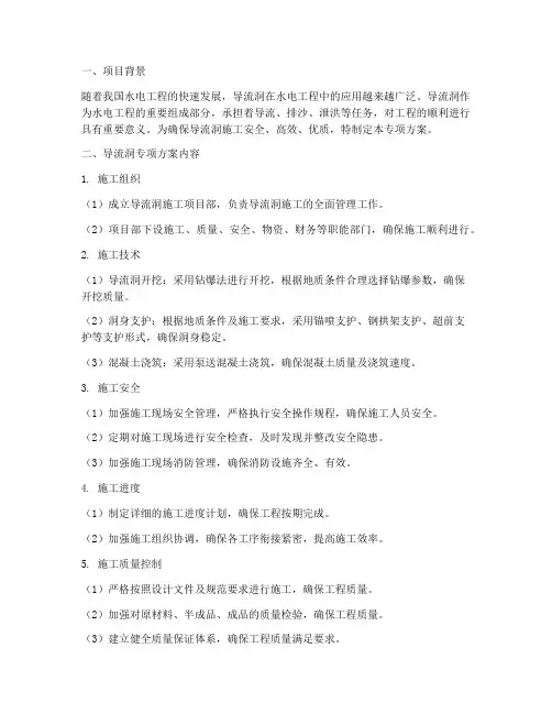 导流洞专项方案