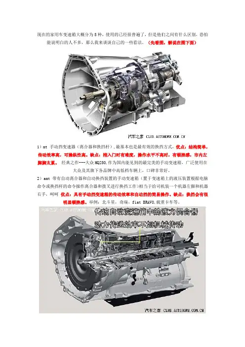 汽车变速箱(图解)汇总