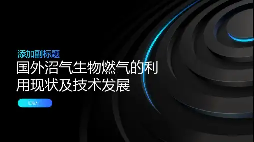 国外沼气生物燃气的利用现状及技术发展