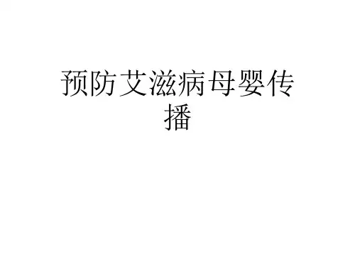 预防艾滋病母婴传播ppt课件