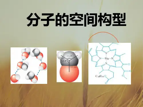 最新-高中化学 418《分子构型与物质的性质》——分子的空间构型课件 苏教版选修3 精品 