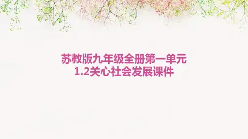 苏教版九年级全册第一单元1.2关心社会发展课件