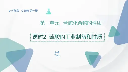 41课时2硫酸的工业制备和性质课件高一上学期化学
