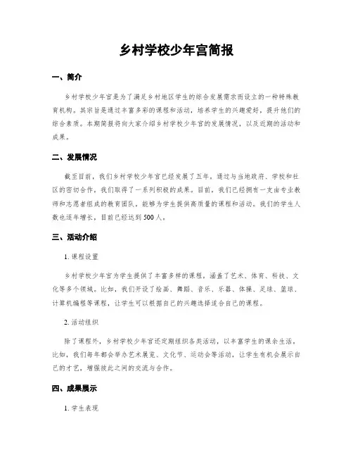 乡村学校少年宫简报