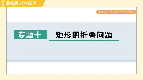 浙教版八年级数学下册第5章专题十 矩形的折叠问题