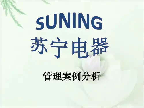 苏宁电器的发展历程案例分析