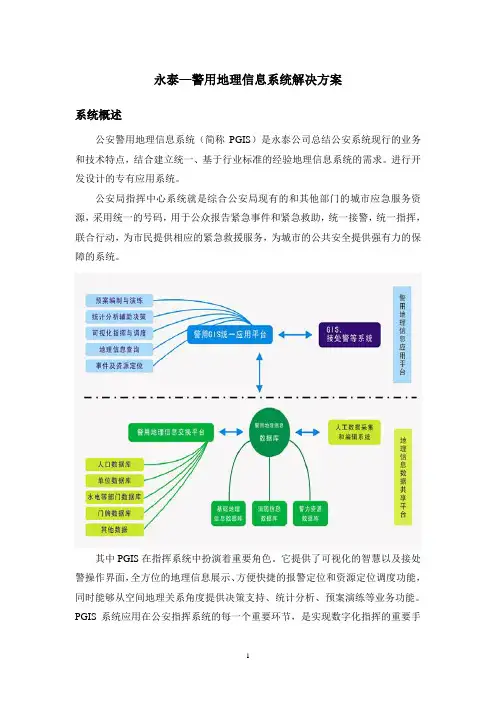 永泰警用地理信息系统解决方案
