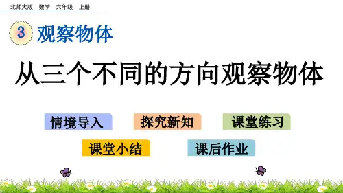 北师大版小学6年级数学上册第三单元(搭积木比赛+观察的范围)PPT教学课件