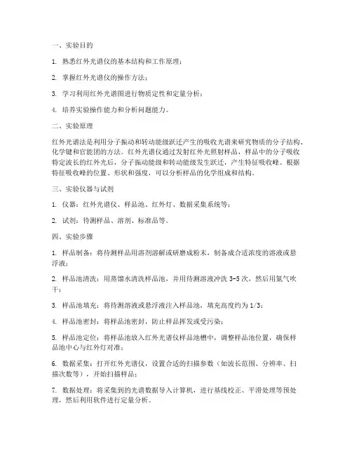 扬大红外光谱实验报告