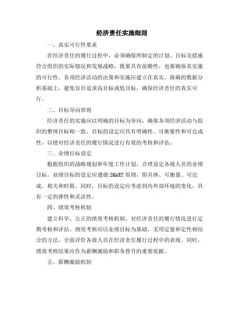 经济责任实施细则