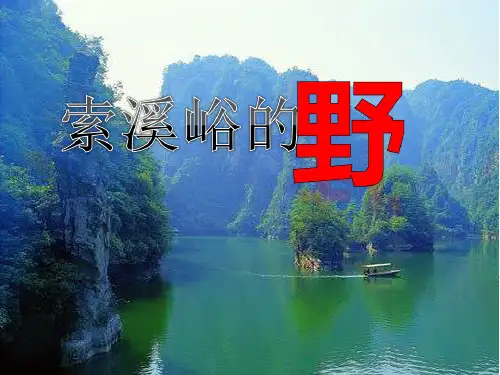 人教版小学语文六年级上册《索溪峪的“野”》PPT课件