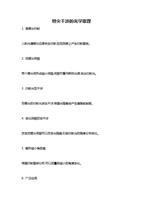 劈尖干涉的光学原理