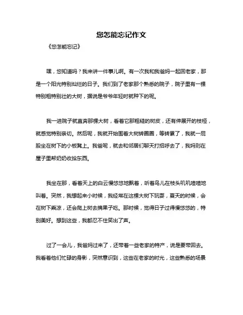 您怎能忘记作文