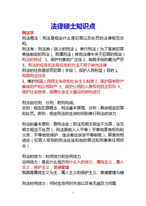 法律硕士考点汇总