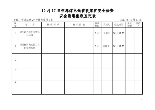 五定表——精选推荐