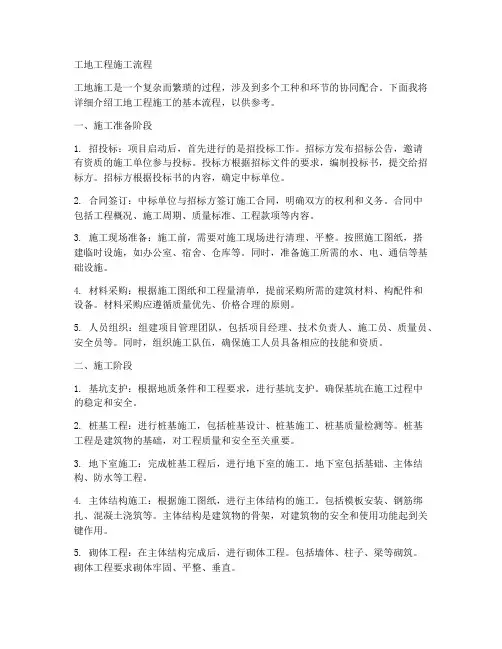 工地工程施工流程