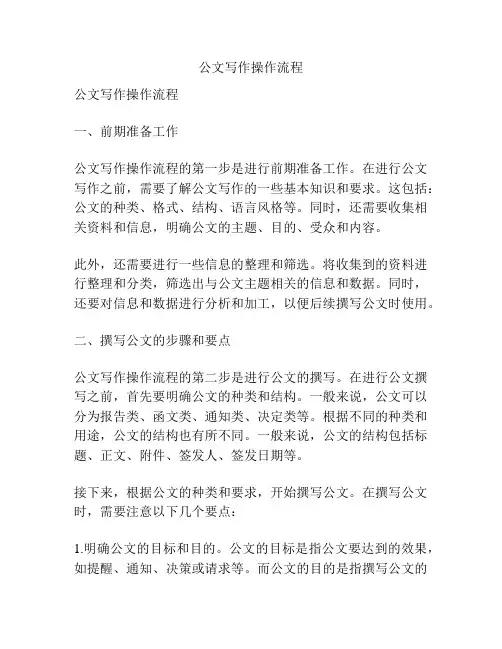 公文写作操作流程