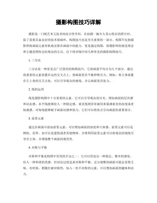 摄影构图技巧详解