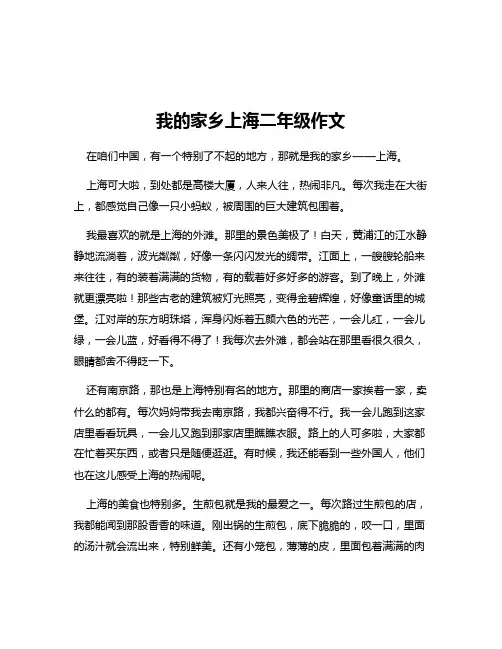 我的家乡上海二年级作文