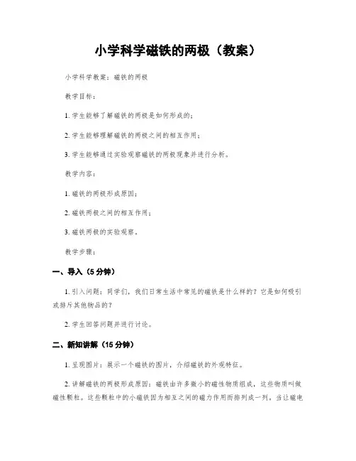 小学科学磁铁的两极(教案)