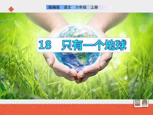 部编版六年级语文上册18《只有一个地球》两课时课件(共55张PPT)
