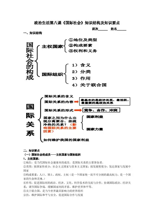 政治生活第八课