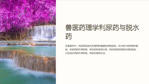 兽医药理学利尿药与脱水药