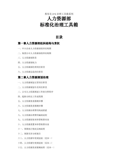 人力资源管理工具大全