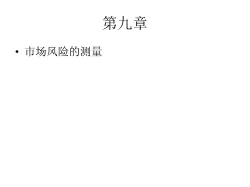 第九章  市场风险的测量  《金融经济学》PPT课件