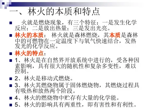 教学课件第一章林火基础知识第一节林火发生原因概述