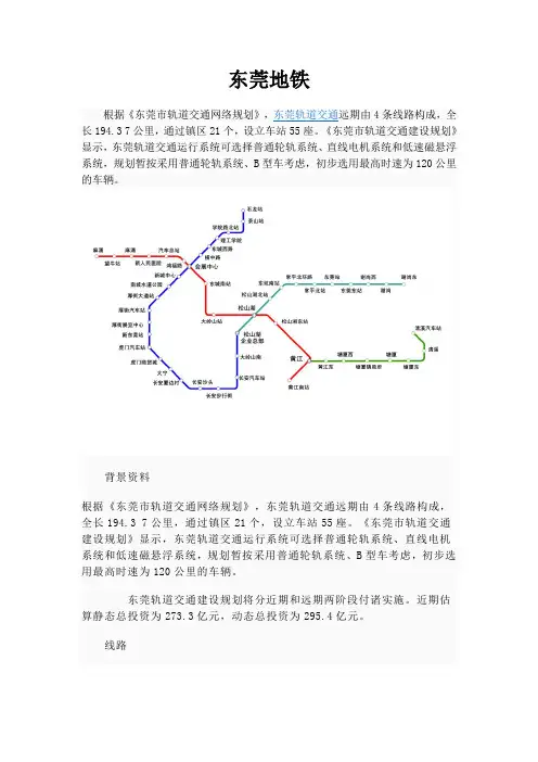 东莞地铁路线图