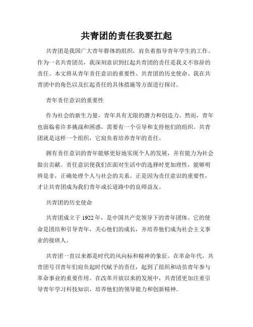 共青团的责任我要扛起