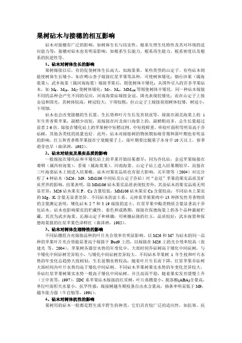 砧木与接穗的相互作用