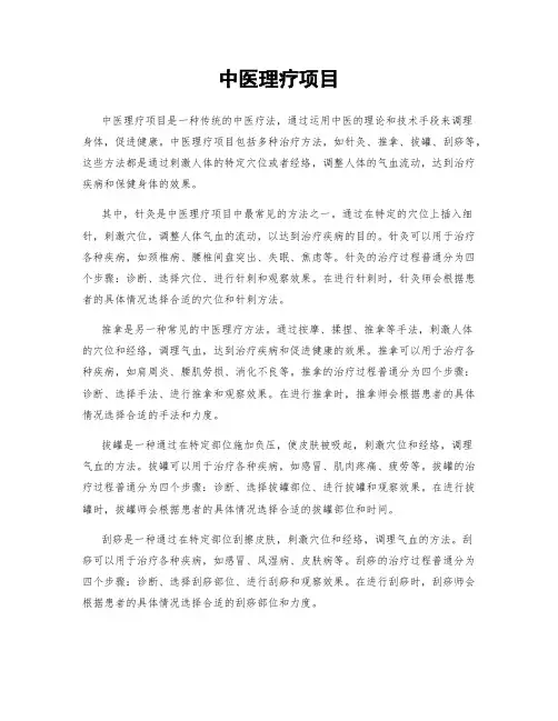 中医理疗项目