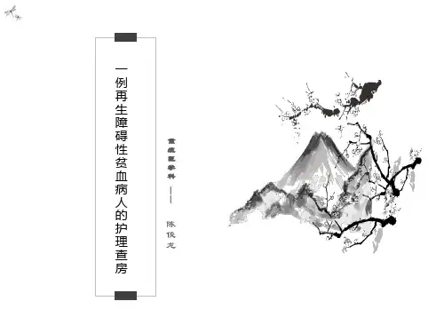 再生障碍性贫血患者的护理查房