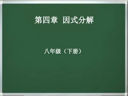 八年级数学下册数学第四章因式分解同步串讲课件