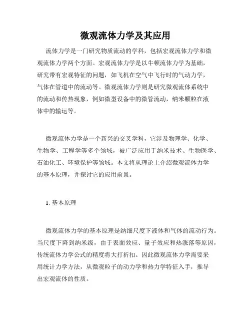 微观流体力学及其应用